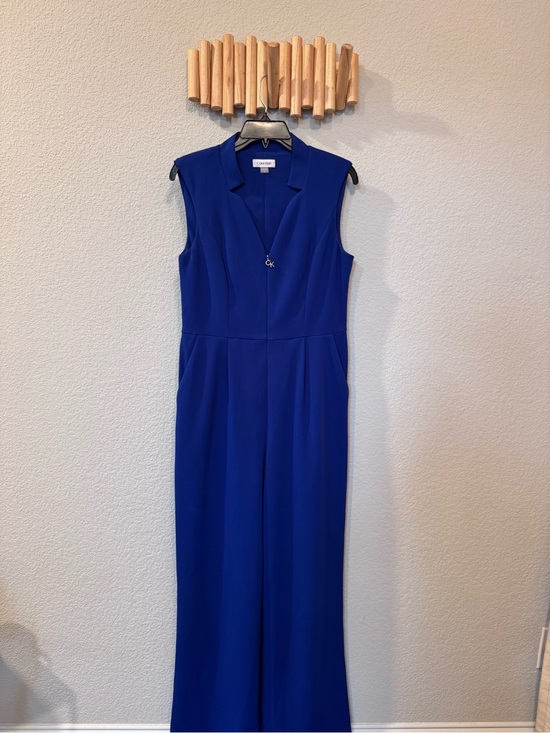 Calvin Klein Pants - Calvin Klein Cobalt Blue Sleeveless Jumpsuit
